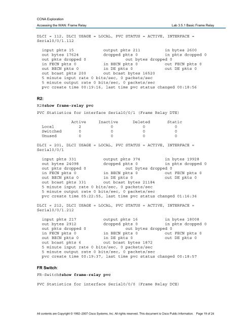 Lab 2.5.1: Basic PPP Configuration Lab