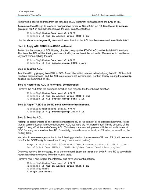 Lab 2.5.1: Basic PPP Configuration Lab