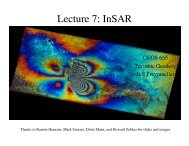 Lecture 7: InSAR - Jeff Freymueller