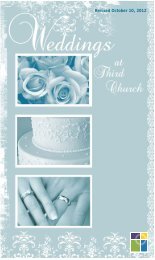 The Third Church Wedding Brochure Packet