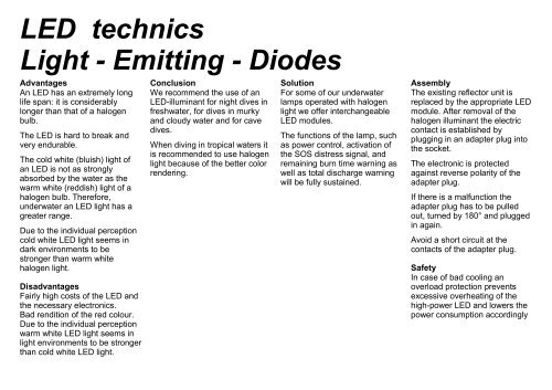 LED technics Light - Emitting - Diodes - Hartenberger