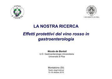 Effetti protettivi del vino rosso in gastroenterologia - Vino e Salute