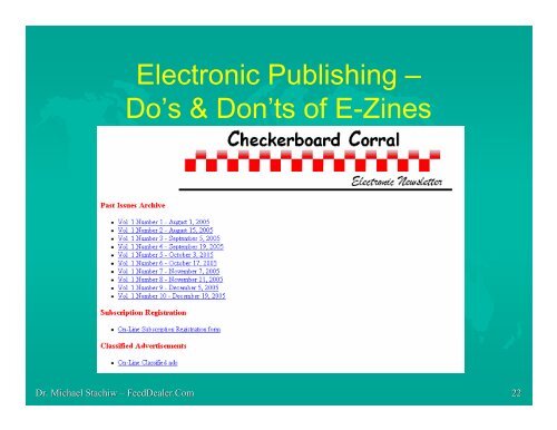 Electronic Publishing – Do's & Don'ts of E-Zines - FeedDealer.Com