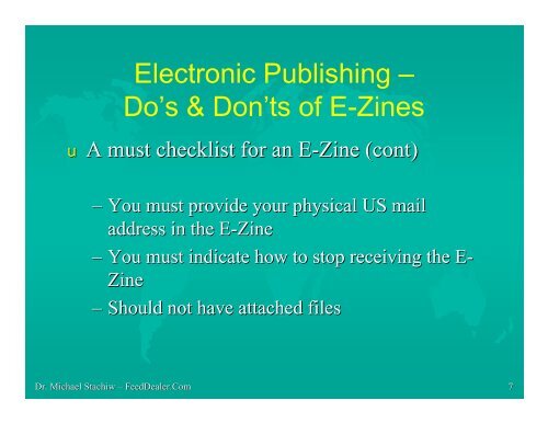 Electronic Publishing – Do's & Don'ts of E-Zines - FeedDealer.Com