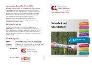 Sicherheit und Objektschutz - Kommunales Center für Arbeit