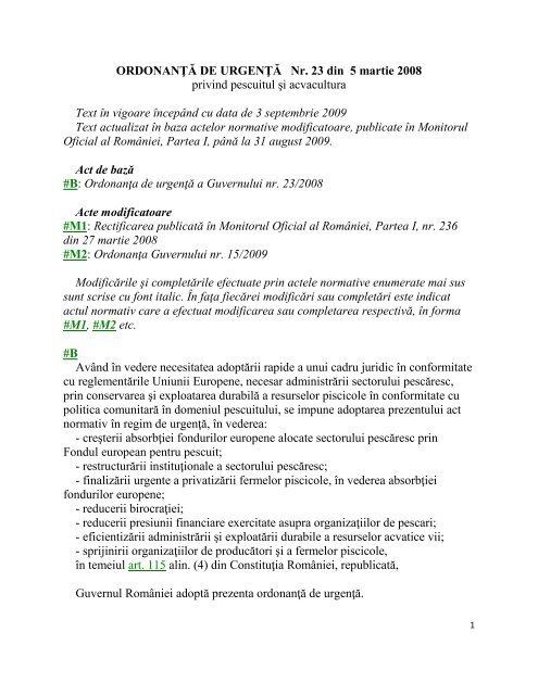 ORDONANÅ¢Ä DE URGENÅ¢Ä Nr. 23 din 5 martie 2008 privind ...