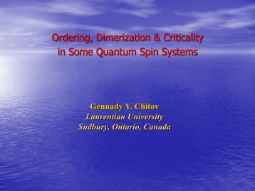 Ordering, Dimerization & Criticality in Some Quantum Spin Systems