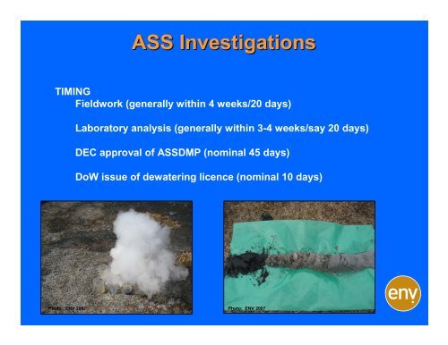 Working with Acid Sulphate Soils: A Consultant's Perspective