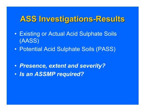 Working with Acid Sulphate Soils: A Consultant's Perspective