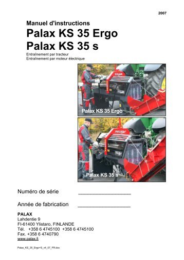 Palax KS35 Ergo/S Manuel