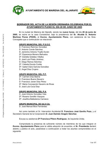 09- Acta 28 junio - Ayuntamiento de Mairena del Aljarafe