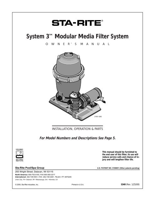 System 3™ Modular Media Filter System