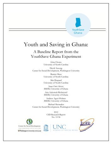 Youth and saving in Ghana - Center for Social Development