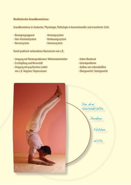 Flyer Ausbildung - Institut für Yoga und Heilkunde