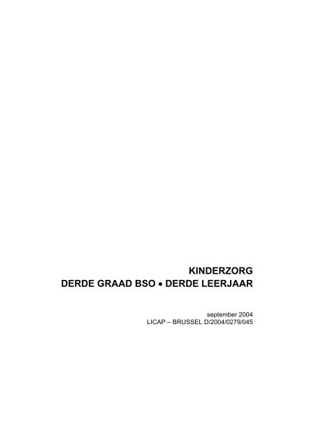 kinderzorg derde graad bso • derde leerjaar - VVKSO - ICT ...