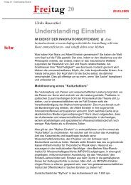 Freitag 20 - Understanding Einstein - Max-Planck-Gesellschaft