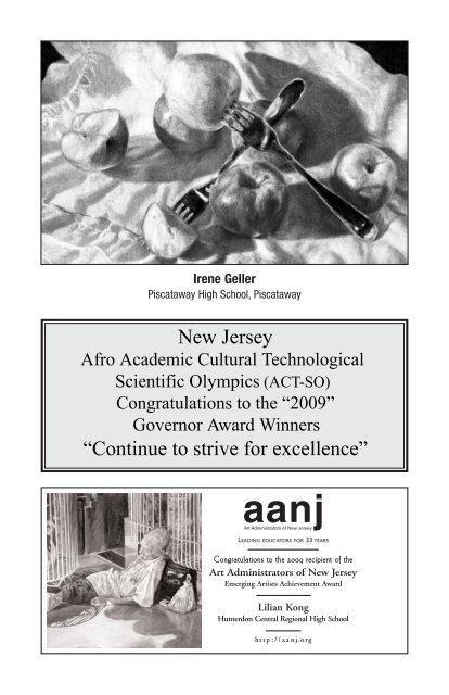 2009 Program - New Jersey Arts Education Partnership