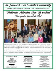 Eucharistic Adoration Sign Up weekend - St. James and St. Leo ...