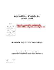Waterloo Children & Youth Services Planning ... - Social Services