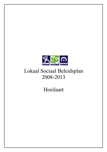 Lokaal Sociaal Beleidsplan 2008-2013 Hoeilaart