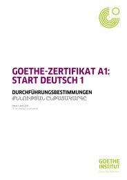 DurchfÃ¼hrungsbestimmungen Goethe-Zertifikat A1 ... - Goethe-Institut