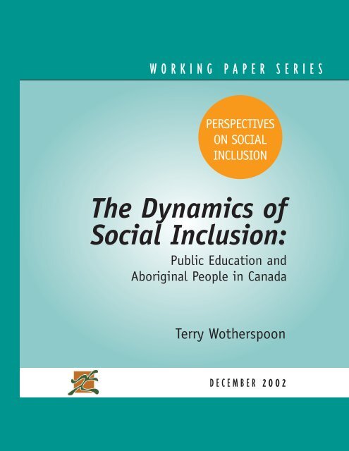 The Dynamics of Social Inclusion: Public Education and ... - CERIS