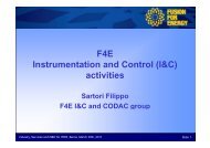 F4E Instrumentation and Control (I&C) activities - Iter Industry