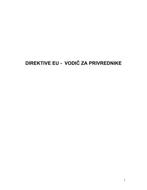 direktive evropske unije - Privredna komora Kantona Sarajevo