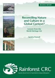 Reconciling Nature and Culture in a Global Context? - Rainforest ...