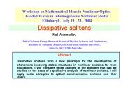 Dissipative solitons - ICMS