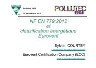 2012-11 NF EN 779-2012 et classification Ã©nergÃ©tique ... - Uniclima