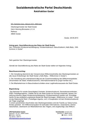 Sozialdemokratische Partei Deutschlands - SPD-Ortsverein Goslar