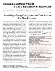 Israeli High-Flying Companies are True Sons of the New Economy