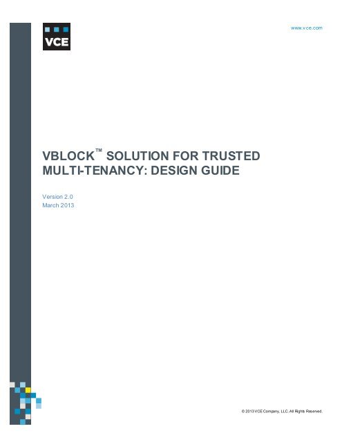 Vblock Solution for Trusted Multi-Tenancy: Design Guide - VCE