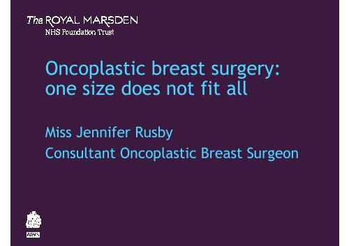 Oncoplastic breast surgery - The Royal Marsden