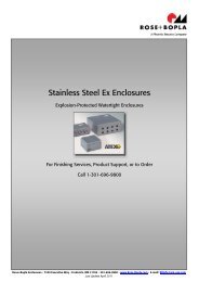 Stainless Steel Ex Enclosures - Rose & Bopla Enclosures