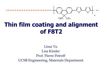 Thin film coating and alignment of F8T2
