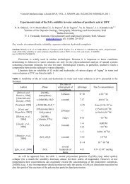 Experimental study of solubility ZrO2 in water solutions of chloric ...