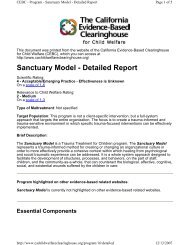 California Evidence-Based.pdf - The Sanctuary Model