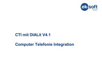 DIALit V4 - CTI Software von ek-soft