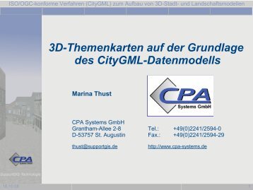 3D-Themenkarten auf der Grundlage des CityGML-Datenmodells