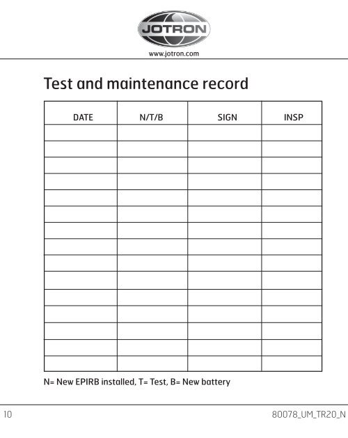 Users manual Tron TR20 GMDSS.pdf - Jotron