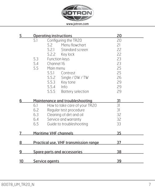 Users manual Tron TR20 GMDSS.pdf - Jotron