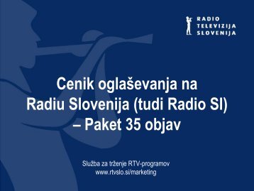 Paket 35 objav - RTV Slovenija