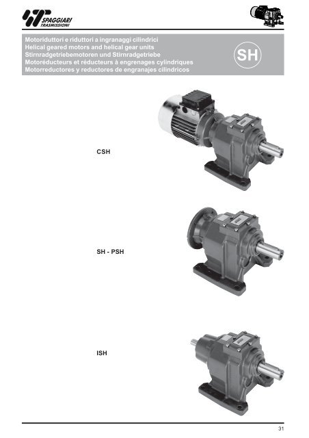 Motoriduttori e riduttori a ingranaggi cilindrici Helical ... - Pawo-Alu