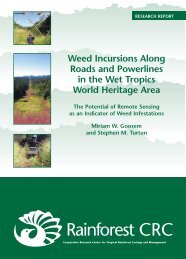 Weed Incursions Along Roads and Powerlines in the Wet Tropics ...