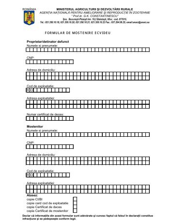 FORMULAR DE MOSTENIRE ECVIDEU Proprietar/detinator ... - anarz