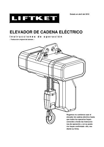 ELEVADOR DE CADENA ELÉCTRICO - liftket.de