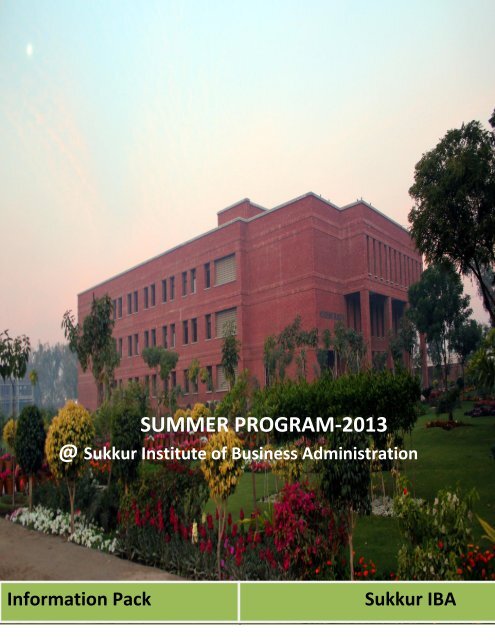 SUMMER PROGRAM-2013 - Sukkur IBA