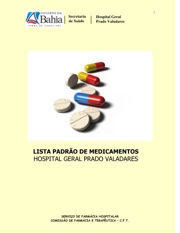 Lista padrÃ£o de medicamentos do HGPV
